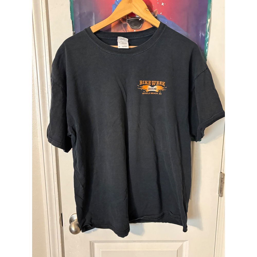 Vintage Ocean Annies 2008 Myrtle Beach Bike Week T Shirt Mens XL Black